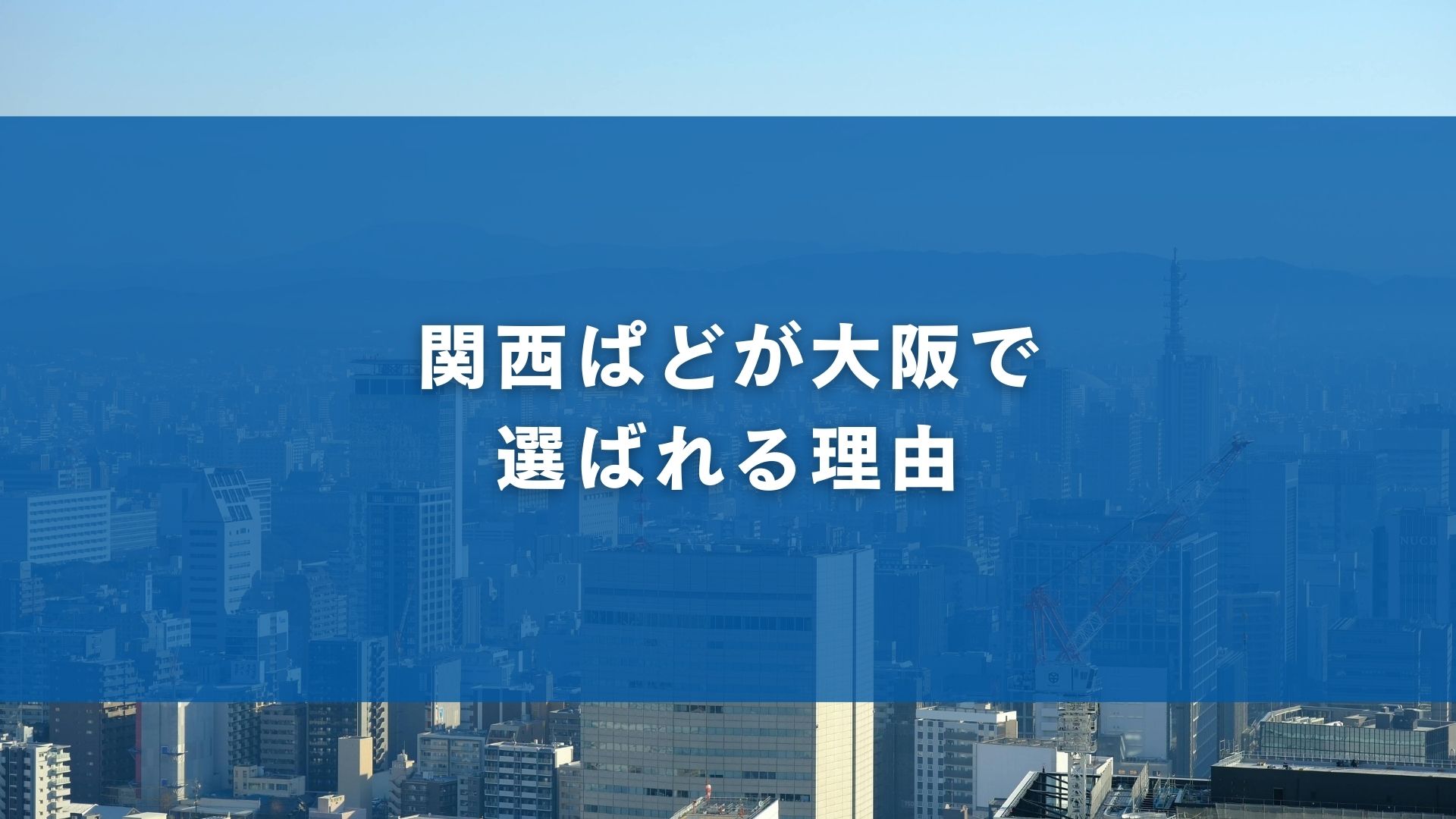 関西ぱどが大阪で選ばれる理由