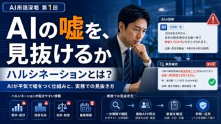 ハルシネーションとは｜AIが嘘をつく仕組みと見抜き方
