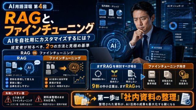 RAGとファインチューニング｜経営者の選び方
