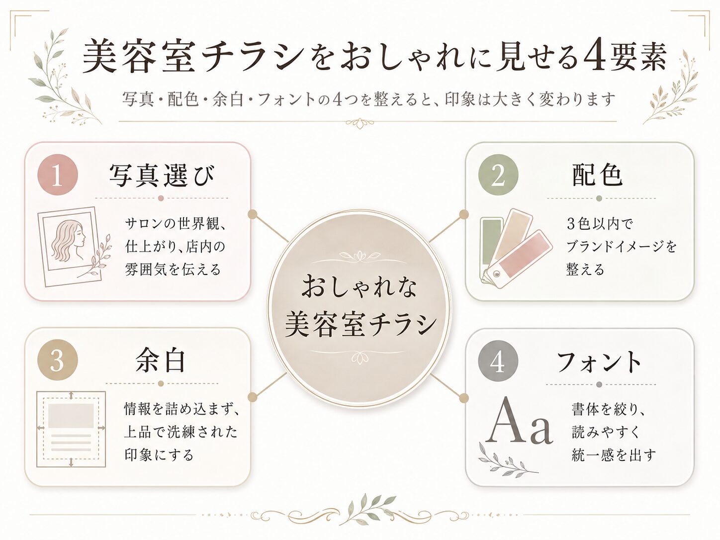 美容室チラシをおしゃれに見せる4要素
