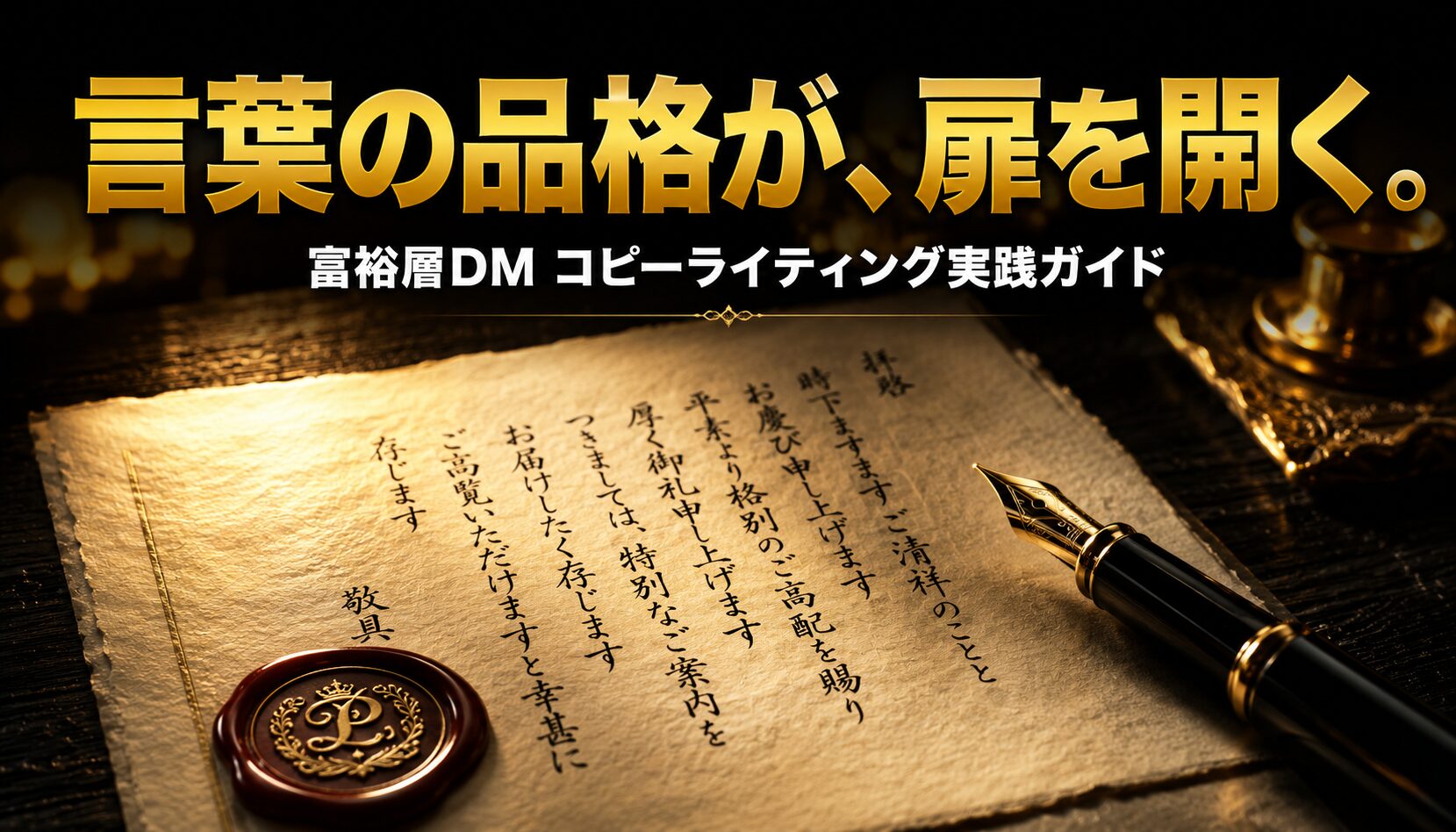 富裕層向けDMコピーライティング実践ガイド：反応率を上げる文章術