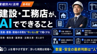 建設・工務店がAIでできること｜業種別AI活用シリーズ第4回