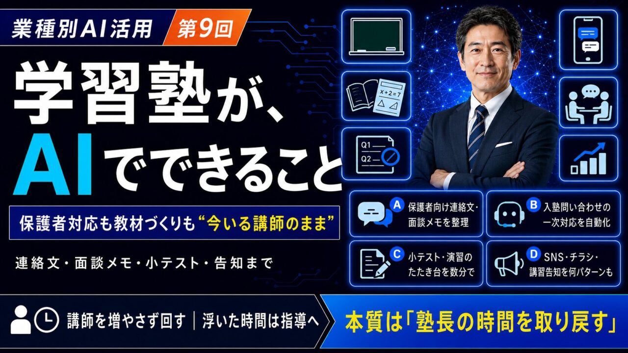 学習塾がAIでできること｜業種別AI活用シリーズ第9回