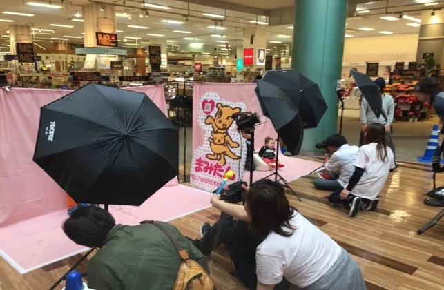 まみたん撮影会の現場（商業施設内）